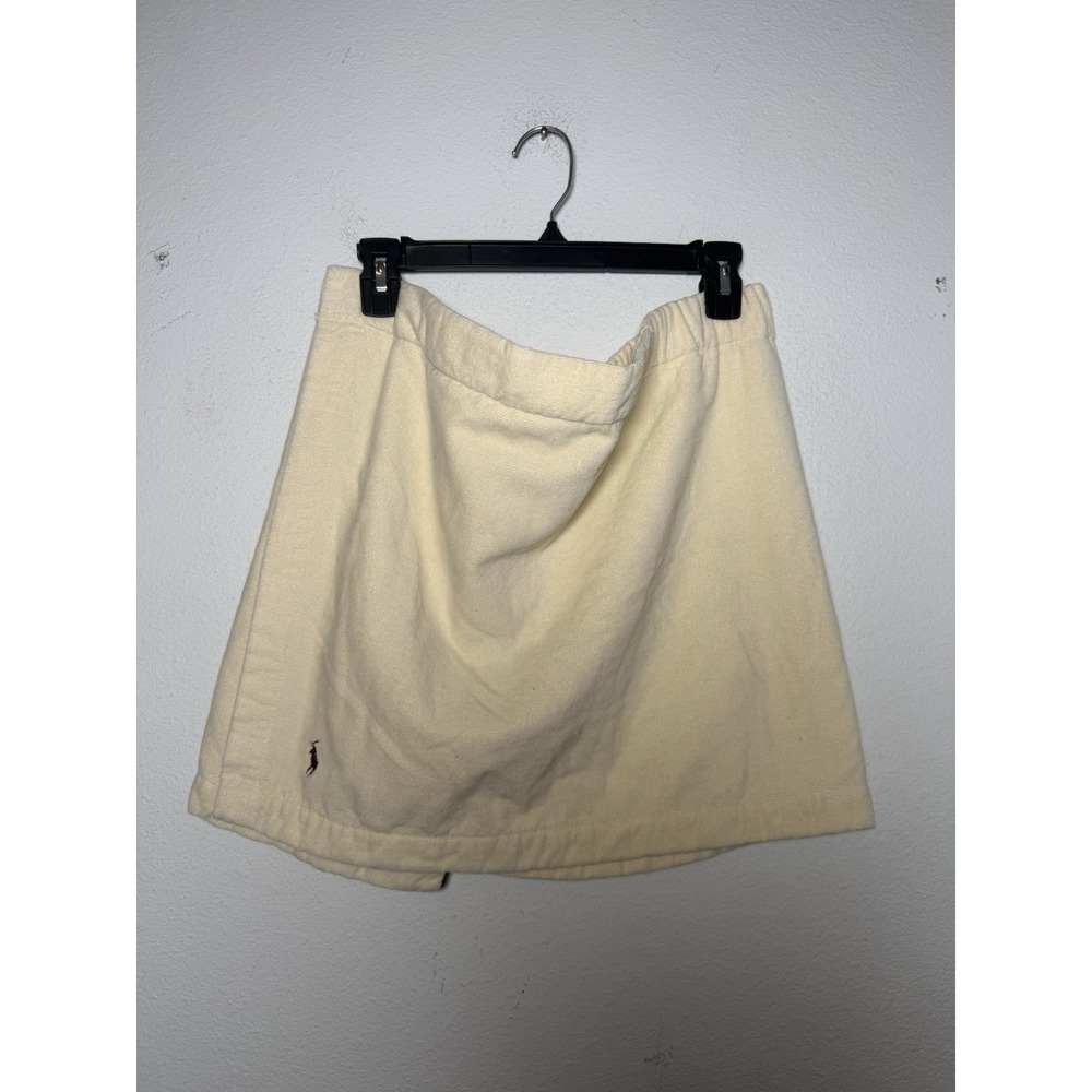 Polo Ralph Lauren  One Size Cream Towel Wrap Cotton Brazil Burgundy Horse